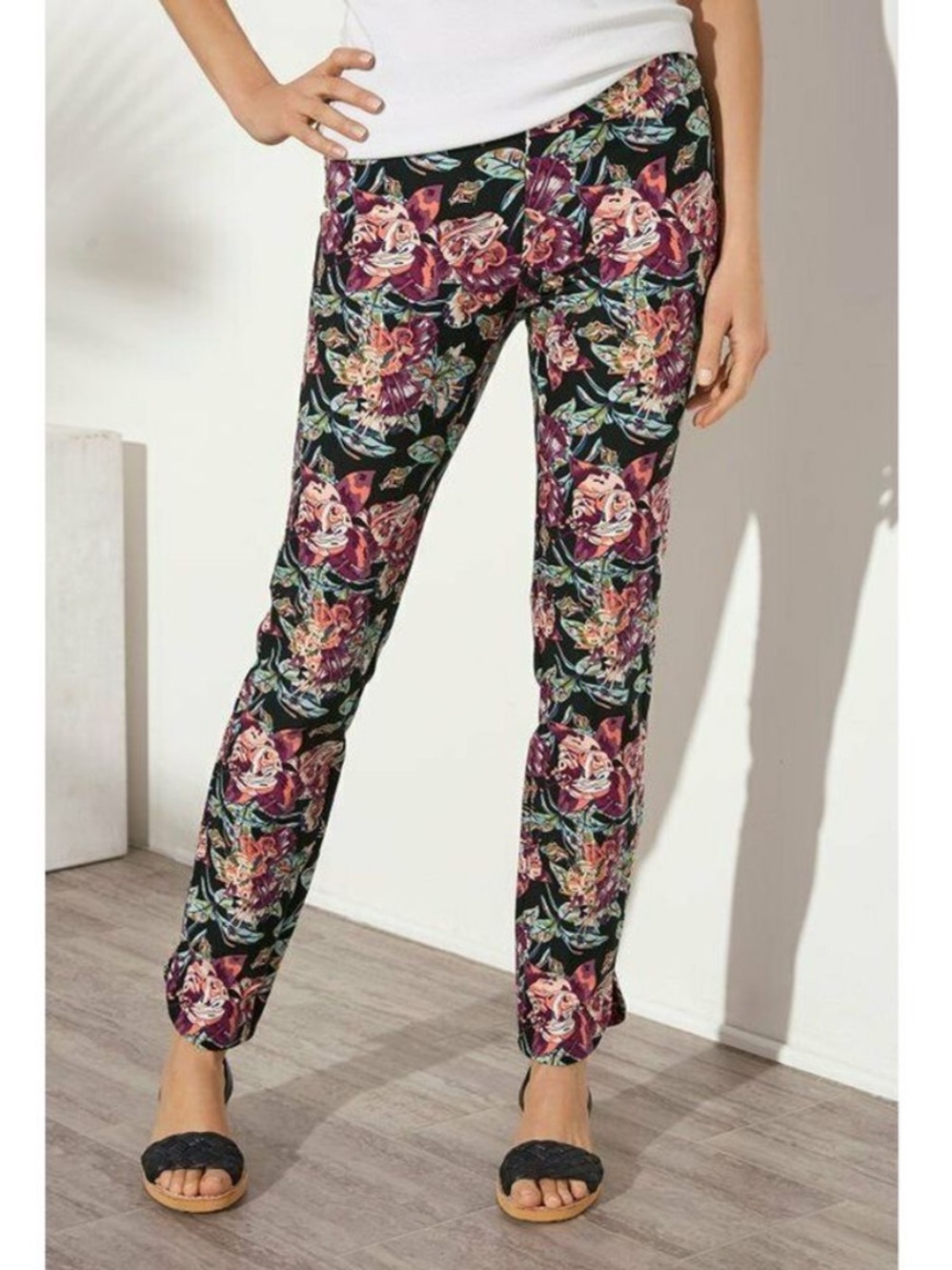 Soft Surroundings Star Gazer Floral Twill Pants Women’s Plus Size 3X